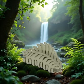 Hair Clip, 1Pc Green Leaf-shaped Hair Clip with Many Teeth, Big Claw Clips, 3.5 Inch, Non slip Leaves Hair Catch Barrette Jaw Clamp Hairpins for Women Girls, Hair Accessories