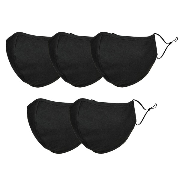 DALIX Kids Face Mask Washable Made in USA - Black