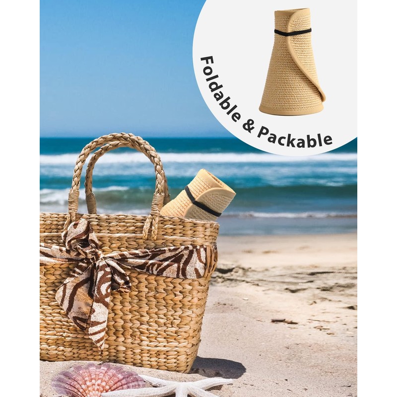 FURTALK Sun Visor for Women Wide Brim UV Protection Sun