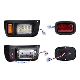 10L0L Golf Cart Light Kit for Club Car DS (12V) All Models with LED Head Light, Tail Lights, Turn Signals, Brake Lights Emergency Flasher and Horn