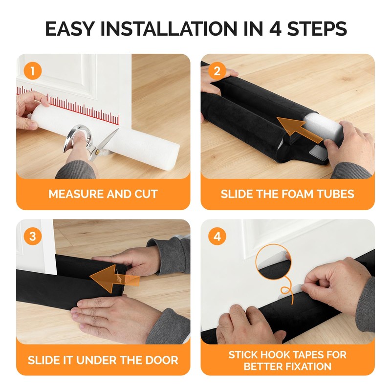 fowong Under Door Draft Stopper 30" to 36" Adjustable Draft
