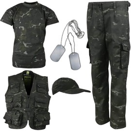 Kombat UK Kids Explorer Army Kit - BTP Black, 9-10 Years