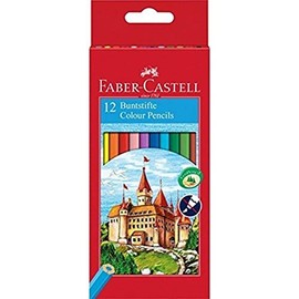 Faber-Castell 111212 - Buntstifte CASTLE Hexagonal, 12er Kartonetui