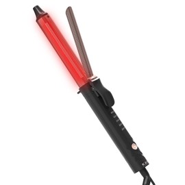 K&K 1.1inch 1-Infrared Professional Infrared Hair Curling Iron Heater Ceramic Barrel That Stays Hot 1.1 Inch Hair Iron Curler for Medium to Large Curls Travel-Ready International Dual Voltage.