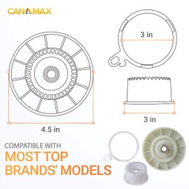 [NEW] Canamax Premium W10721967 Washer Pulley Clutch Kit & W10006384 Washer Drive Belt - Compatible with Whirlpool Kenmore Washers - Replaces AP5951296, W10006356, W10315818, PS10057144