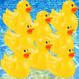 Hungdao 8 Pack Inflatable Ducks 16 Inch Large Inflatable Pool Float Rubber Duck Blow Up Decor for Summer Beach Swimming Party Decoration