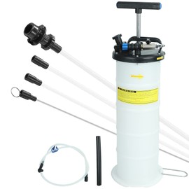 6.5 Liter Pneumatic/Manual Oil Changer Vacuum Fluid Extractor with Fluid Extractor Pump Tank Remover and Hose, Convenient Extract Engine Oil, Brake Fluid and Lubricant Oil From Machine or Car