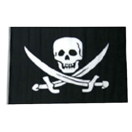 12x18 12"x18" Jolly Roger Pirate Calico Jack Rackham Sleeve Flag Garden