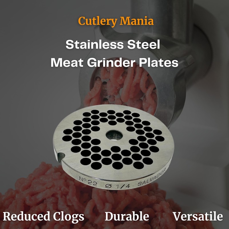 Cutlery Mania #22 Meat Grinder Plate. (#22 Reversible 3/16")