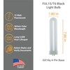 Diodesy- Pack of 4 FUL15T6 Replacement Black Light Bulb, T6