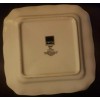 222 Fifth Fine China Adelaide Gray Square Appetizer Plate 6.25"