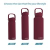 OMNIA NUTRIENTS Vacuum Insulated Stainless Steel Water Bottle, 2 Lids
