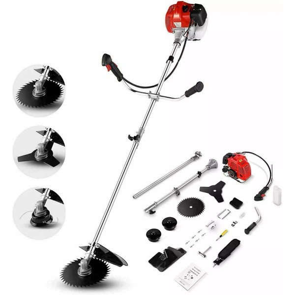 COOCHEER 58CC 4-in-1 Gas String Trimmer Yard Brush Cutter Straight