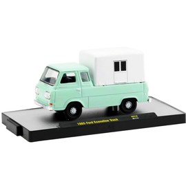 M2 MACHINES 1:64 Scale Hobby Shop Exclusive - 1965 Ford Econoline with Camper Green