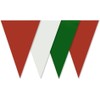 Green, Red and White Bunting 10m with 20 Pennants