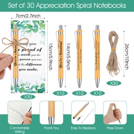 Abeillo 30 Sets Employee Appreciation Gifts May You Be Proud Sign Bookmark Cards with Motivational Bamboo Pens Teacher Thank You Gifts Back to School Gift for Classroom Coworker Colleague