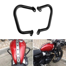 TCMT Engine Guard Crash Bar Fit For Triumph Street Twin Thruxton 1200 2016-2020 Black