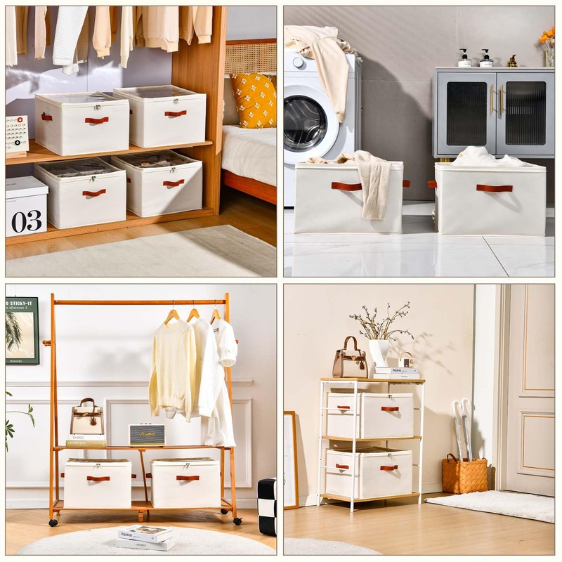 INSTY Shoe Organizer for Closet, 2 Pack Foldable Shoe Storage