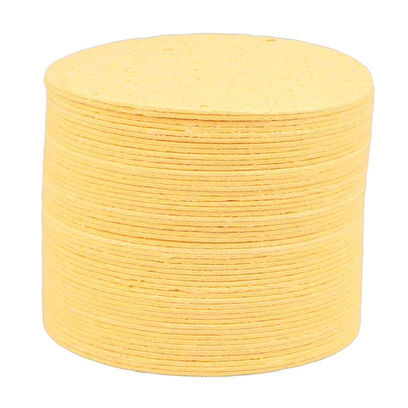 Compressed Wood Pulp Facial Sponges Natural Cellulose Face Sponge for