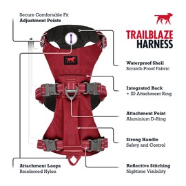 Tuff Pupper Escape Proof Dog Harness for Extra Large Dogs | No Pull Lightweight Adjustable Harness | No Escape Multifunctional Outdoor Pet Gear | Strong Durable Breathable | Secure Comfortable Fit