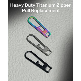 VIPERADE VAT1 Heavy Duty Titanium Zipper Pulls Replacement, Universal Zipper Pull Tab Repair Kit for Jackets, Coats, Suitcases, Luggage, Backpacks, Handbags and EDC Pouches