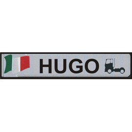 Embossed number plates for designing yourself, weather-resistant, individual name plates, aluminium sign, car sign with name, aluminium sign, car number plate signs