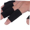 LALAFINA 10pcs Finger Sweatband Sleeves Stretchy Black Finger Protectors for