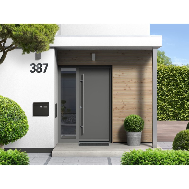 BASI House numbers made of steel in anthracite, numbers 0-9,