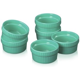 Tiny Ramekins 1.5 oz Oven Safe, Vidalenta Mini Dipping Sauce Cups, Small Souffle Dish Round Condiment Cups Dip Bowls for charcuterie board, Green