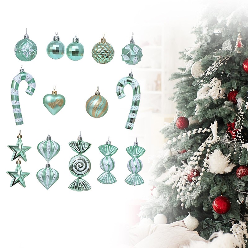 Amagogo Winter Wonderland Festive Tree Decor Collection, Light Green, as