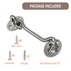 TOPYWMSP Hook and Eye Latch 1Pcs 4 Inch Stainless Steel