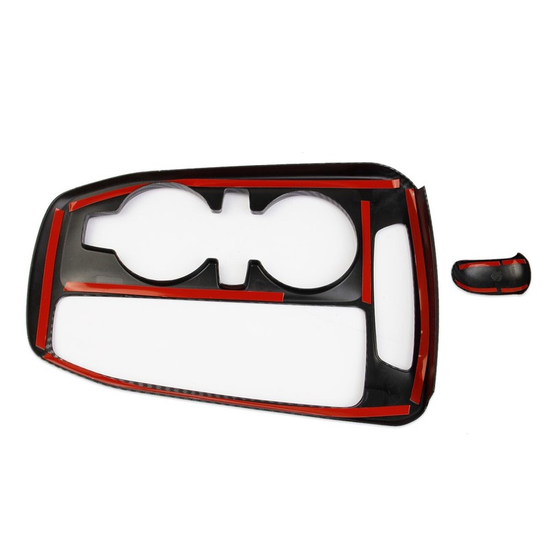 Korlot Carbon Fiber Center Console Gear Shift Head Cupholder Panel
