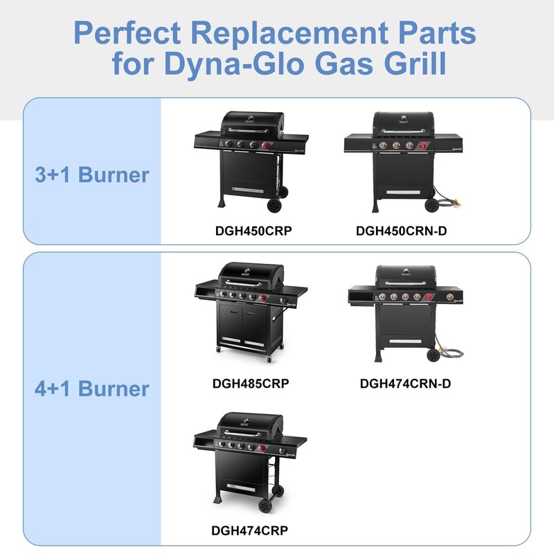 Criditpid Grill Replacement Parts for Dyna-Glo DGH450CRP, Stainless Steel Heat