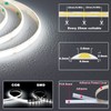 TOPAI 12V COB LED Strip Light Daylight White 5000K Waterproof