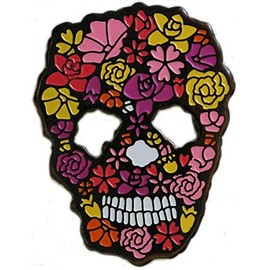 Skull Golf Ball Marker with Flame Hat Clip