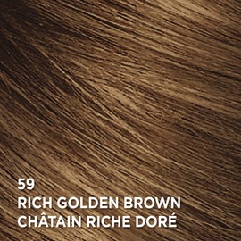 L’Oréal Paris Feria Multi-Faceted Shimmering Permanent Hair Dye, 59 Rich Golden Brown, Permanent Hair Color for Long Lasting Hair Dye with Bonding Complex Conditioner, Pack of 1 (Packaging May Vary)