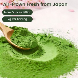 Ceremonial Grade Uji Matcha Powder - Stone-Ground from Kyoto Japan, Umami-Rich for Tea Ceremony Vibrant Green (1.06oz/30g) Zero Sugar Vegan 0 Calories (1.06oz/30g （Uji Matcha）)