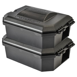 Roshield Tamper-Resistant Safety Bait Box for Rodent Trap and Rodenticide Posion Control Treatments (UK-Made, Empty) x 2