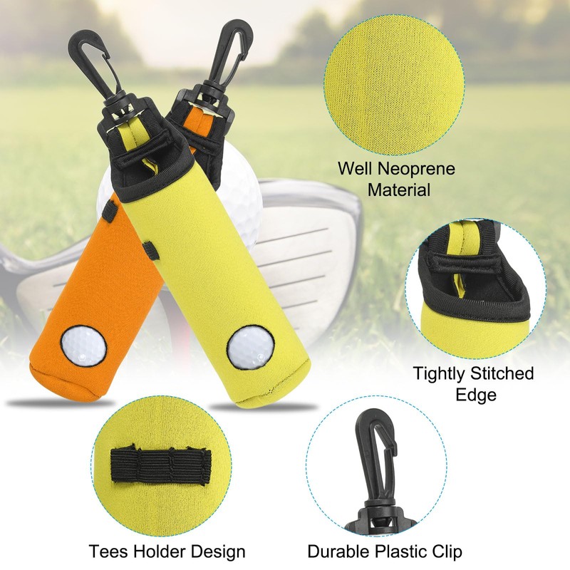 PATIKIL Golf Ball Carrying Bag Golf Tee Holder Pouch for