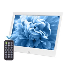 Greenhouse GH-DF10A-WH 10 Inch Digital Photo Frame with Remote Control, SD Card, USB Memory, Photo Stand, Video, Clock