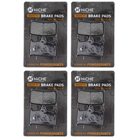 NICHE Brake Pad Set for Triumph Bonneville Thunerbird Sprint Speed Four Triple T2020553 Front Semi-Metallic 4 Pack