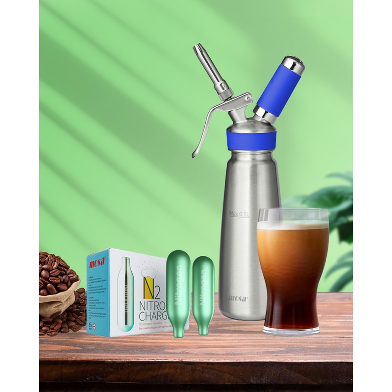 MOSA Coffee Charger Cartridges, 10-Pack (2g, Non-Threaded) – Perfect for