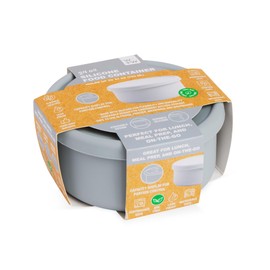 Core Kitchen Airtight Snap Lid in Overcast Grey 24 Ounce Food-Grade Safe BPA-Free Plastic Food Storage Container, Organization, Bowl & Lid Set, 48918