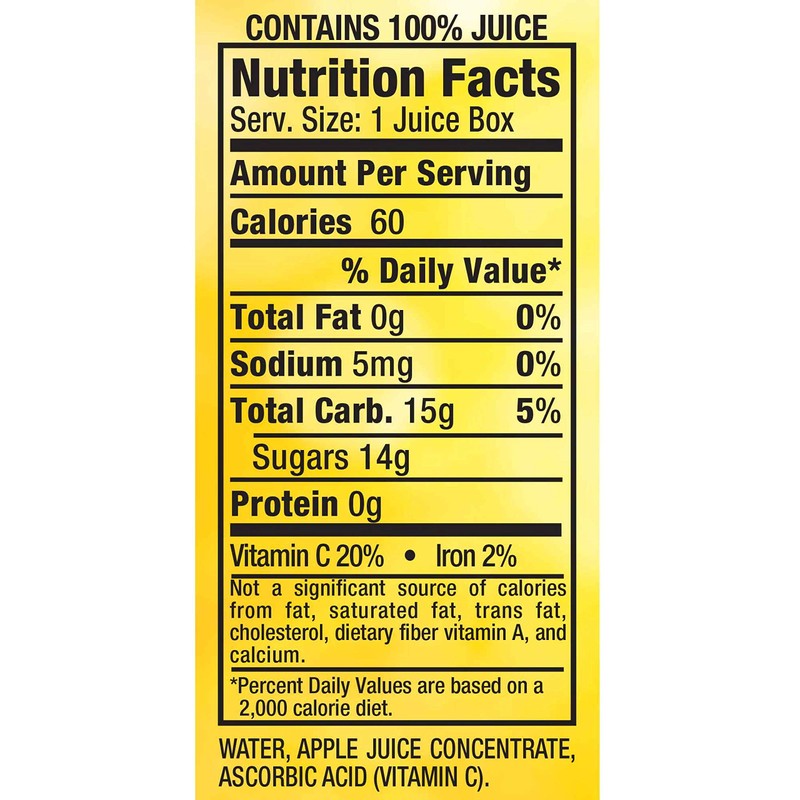 Mott's 100% Original Apple Juice, 4.23 Fluid Ounce Box, 4