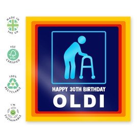 Central 23 - Lustige Geburtstagskarte zum 30. Geburtstag "Happy 30th Birthday Oldi" – Geschenk für ihn 30. Geburtstag – Geschenk für ihn 30. Geburtstag – Witze für die Frau