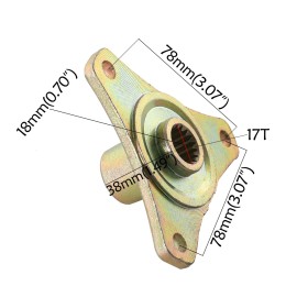 Unbranded Pair 145x70-6 145/70-6 Tire 3 Stud Wheel Rim + Rear Axle Hub Drift Trike Go Cart