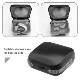 ECSiNG 2Pcs Hearing Aid Storage Box Hearing Aid Hard Case Protective Box Hearing Aid Container Hearing Aid Accessories 6.5x6.5x2.8cm ABS