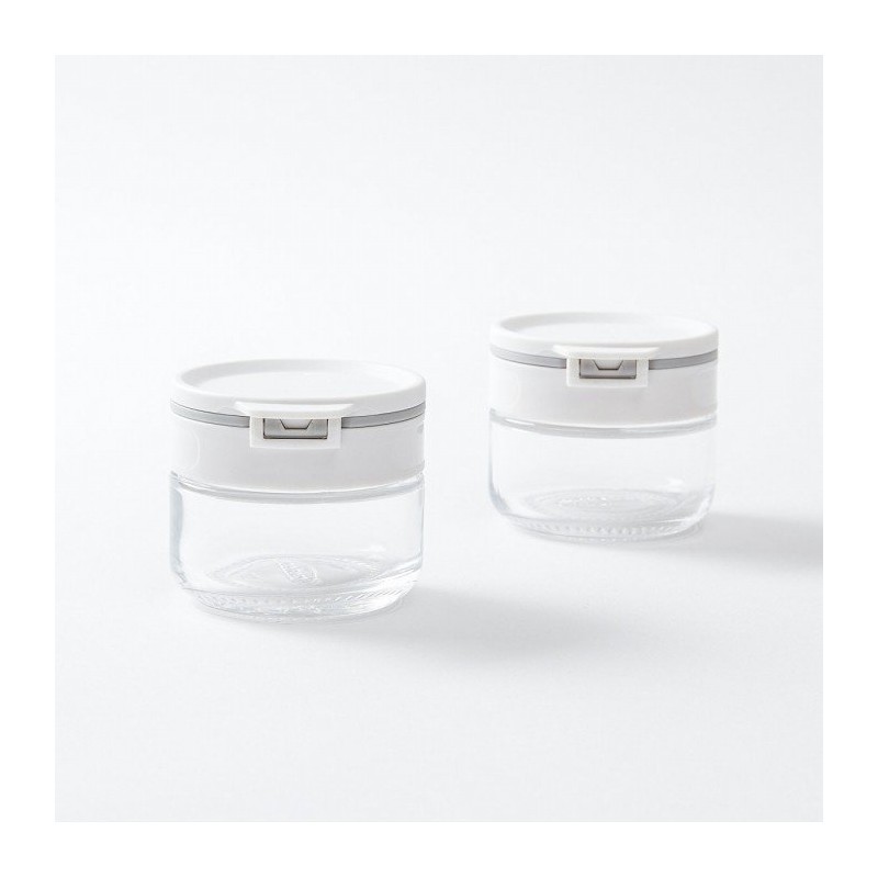 JAJU Two-Way Multi-Cap Glass Spice Bottle_85ml_2pcs, Transparent Transparent_FRFR / 자주