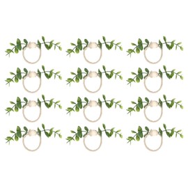 sourcing map 20Pcs Napkin Rings, Rustic Farmhouse Table Napkin Holders Serviette Buckles for Decoration Adornment Wedding Parties, Banquet, 160 mm