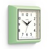 JONES CLOCKS® Mustard Wall Clock | Square Retro Clock |